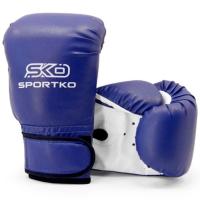 Перчатки боксерские "SPORTKO", 10 ун. (кожвинил, синий)