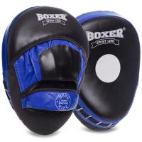 Лапы боксерские "BOXER", гнутые (кожаные)