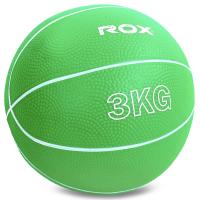 Медбол "ROX" 3 кг (резина)
