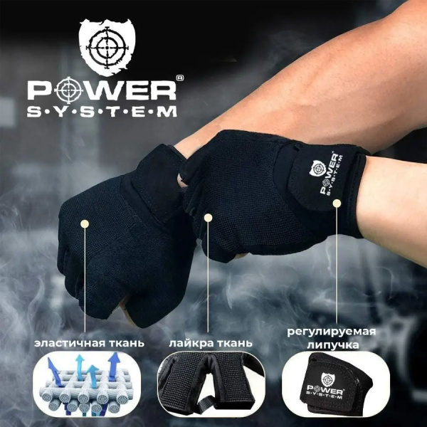 Картинка Перчатки атлетические "POWER SYSTEM" Pro Grip (черный) от магазина Sport-Power