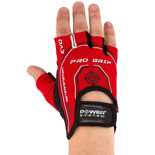 Картинка Перчатки атлетические "POWER SYSTEM" Pro Grip EVO (красный) от магазина Sport-Power