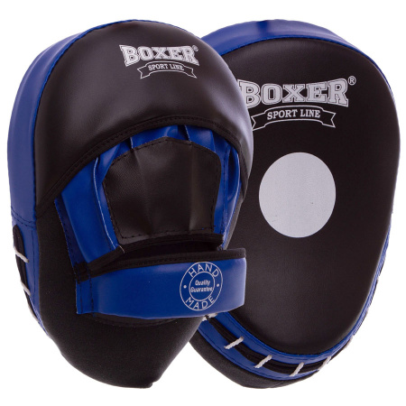 Картинка Лапы боксерские "BOXER", гнутые (PVC) (арт. 2013) от магазина Sport-Power || Зображення Лапи боксерські "BOXER", гнуті (PVC) (арт. 2013) від магазину Sport-Power
