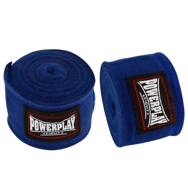 Картинка Бинты боксерские "PowerPlay", 4 м (синий) (арт. 3047) от магазина Sport-Power