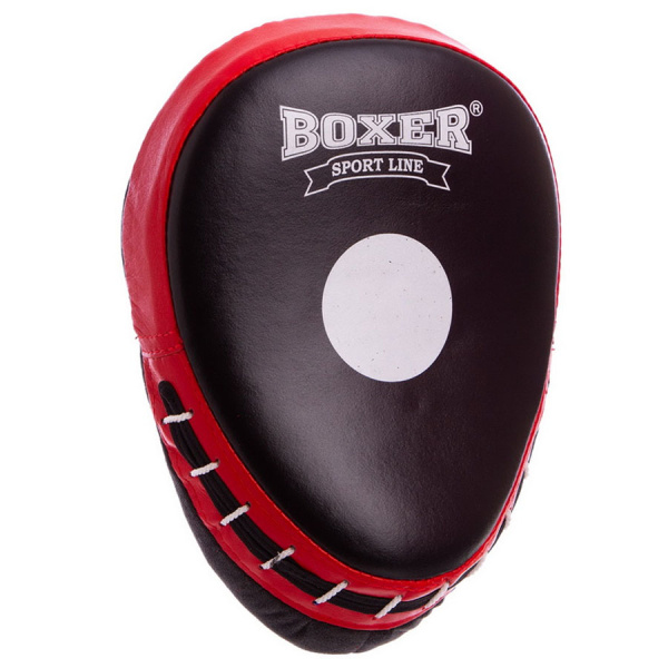 Картинка Лапы боксерские "BOXER", гнутые (кожаные) от магазина Sport-Power