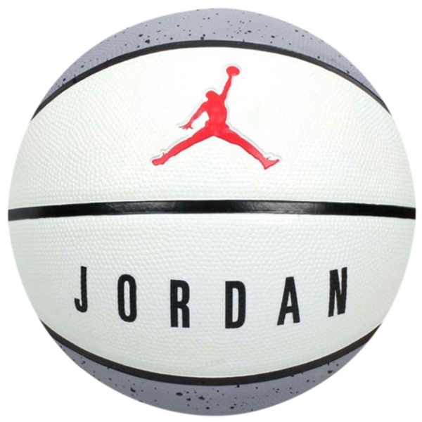 Картинка Мяч баскетбольный "NIKE" Jordan Playground 2.0 8P Deflated Cement Grey/White/Black/Fire Red, р. 7 от магазина Sport-Power