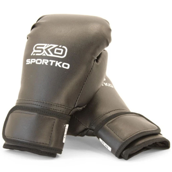 Картинка Перчатки боксерские "SPORTKO", 10 ун. (кожвинил, черный) от магазина Sport-Power